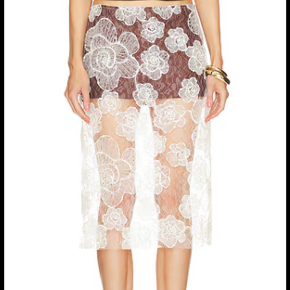 SIEDRÉS Siam Lace Overlay Skirt
